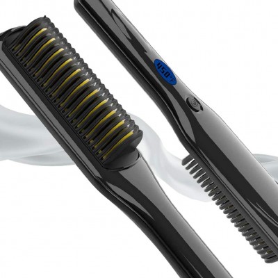 Hair Straightener Brush Perfect for Professional Salon at Home Hair Straightening Iron with Built-in Comb